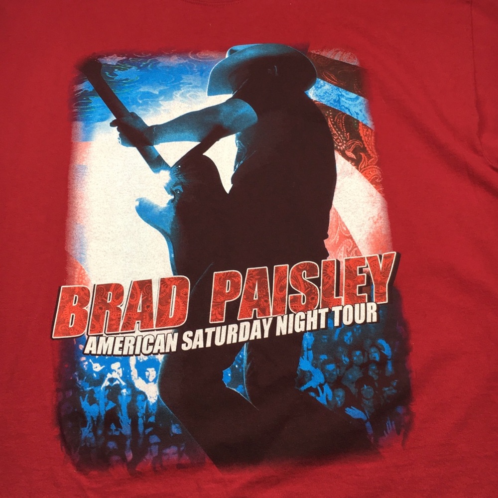 💙Brad Paisley American Saturday Night Tour Tee Size Men’s 2XL